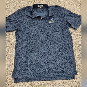 Peter Millar | Mens Santuary Navy Patterned Golf Polo Shirt